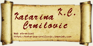 Katarina Crnilović vizit kartica